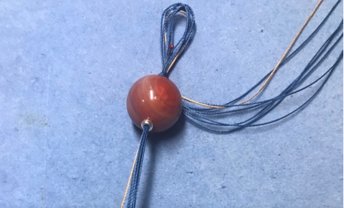 「教你编绳」20mm南红玛瑙珠子做锁骨链的过程展示